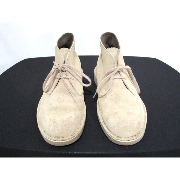 Clarks Beige Suede Chukka Desert Boots Men Sz 8 - Picture 2 of 10
